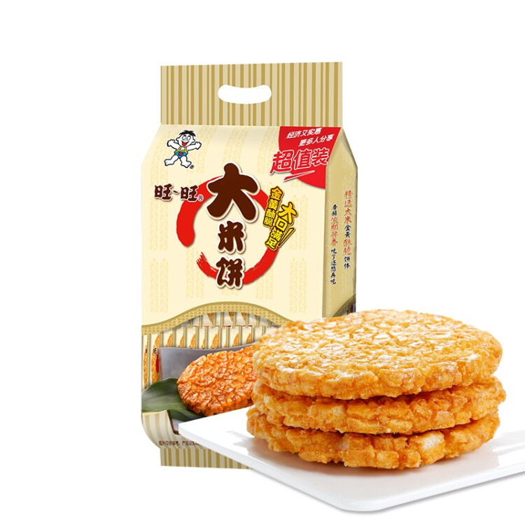 旺旺 大米饼 零食 饼干糕点 原味 1000g